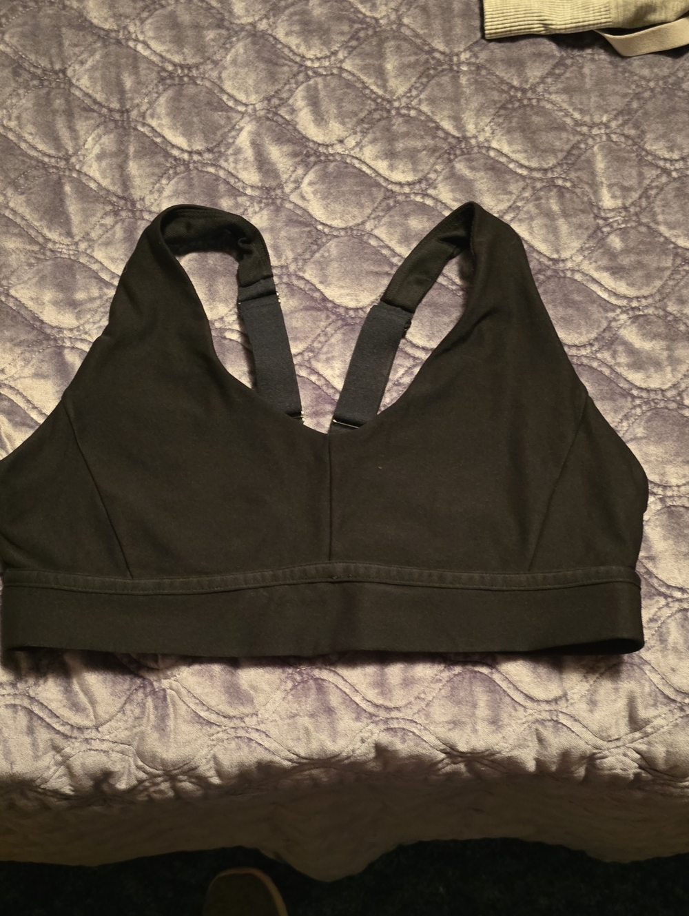 Xersion Black Seamless Bralette – Women’s Comfort Support, Size L